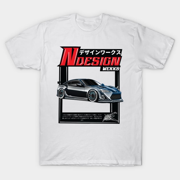 scion frs black blue T-Shirt by naquash